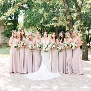 dusty pink bridesmaid dresses long Dusty Pink Chiffon One Shoulder Long Bridesmaid Dresses, AB4030 –  AlineBridal main image 1